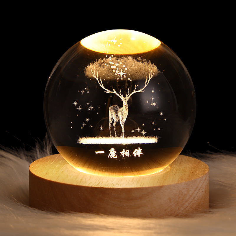 Luminous Sky Moon Crystal Ball Night Projection