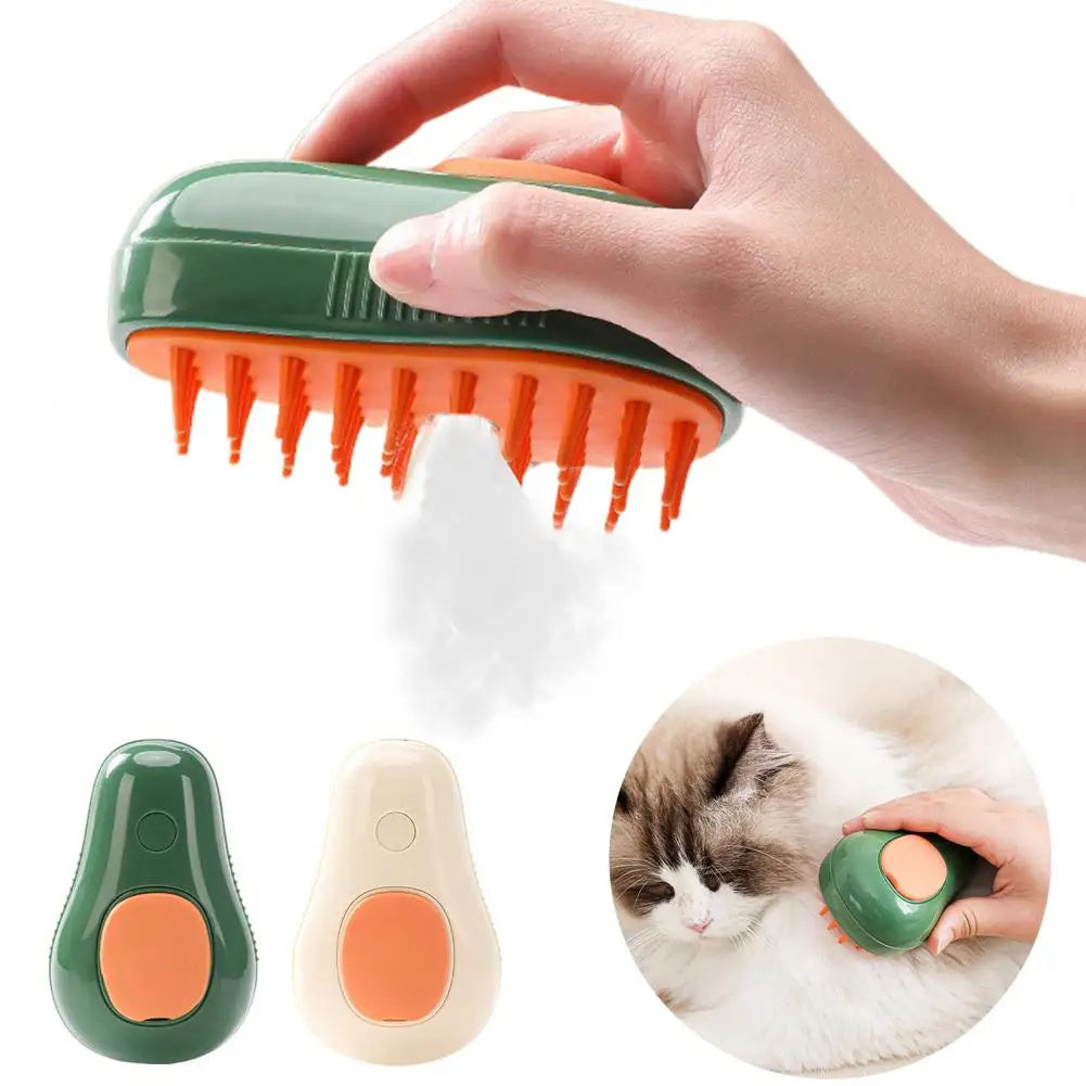 Steamy Pet Brush Grooming Comb For Massage Avocado Shape