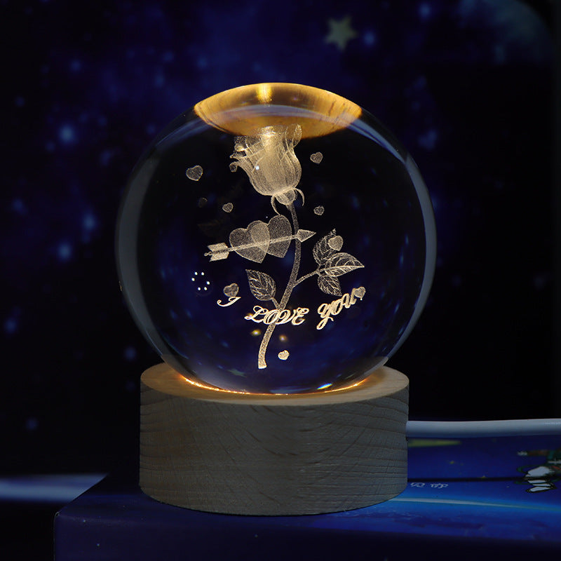 Luminous Sky Moon Crystal Ball Night Projection