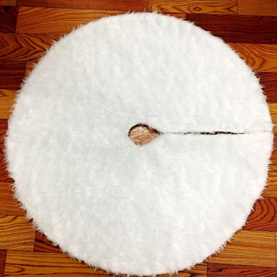 Pure white plush Christmas tree skirt Christmas plush tree skirt 78cm 90cm 122cm Christmas tree decoration tree